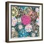 Bright Pattern with Flowers and Birds-Tanor-Framed Art Print