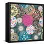 Bright Pattern with Flowers and Birds-Tanor-Framed Stretched Canvas