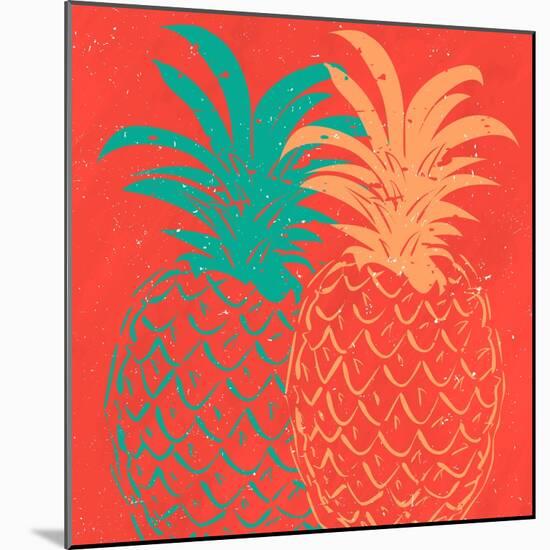 Bright Pineapple Summer-Kimberly Allen-Mounted Art Print