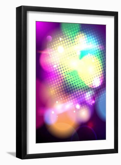 Bright Pop-Art Bokeh Background-Selenka-Framed Art Print