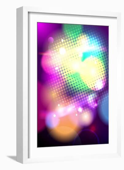 Bright Pop-Art Bokeh Background-Selenka-Framed Art Print