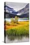 Bright Precisely Outlined Northern Mountains and Brilliant Lakes in Canada-kavram-Stretched Canvas