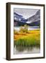 Bright Precisely Outlined Northern Mountains and Brilliant Lakes in Canada-kavram-Framed Photographic Print