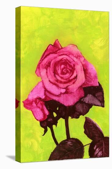 Bright Rose, 1980s-George Adamson-Stretched Canvas