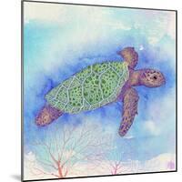 Bright Sea turtle-Kimberly Glover-Mounted Giclee Print