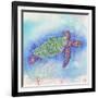 Bright Sea turtle-Kimberly Glover-Framed Giclee Print