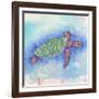 Bright Sea turtle-Kimberly Glover-Framed Giclee Print