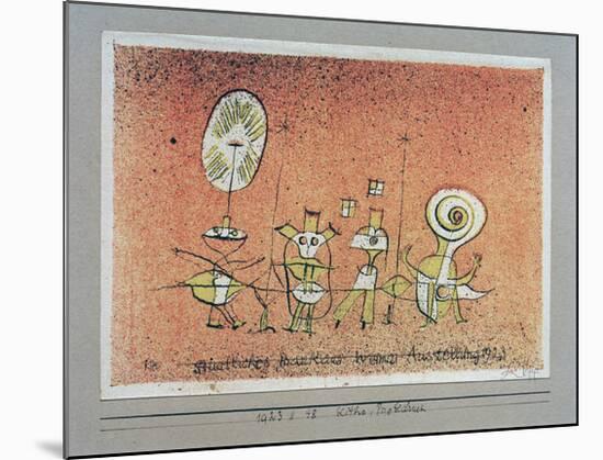 Bright Side Postcard-Paul Klee-Mounted Giclee Print
