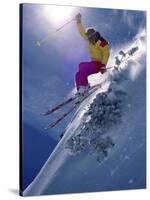 Bright Ski Scene-null-Stretched Canvas