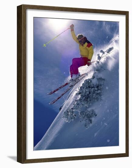 Bright Ski Scene-null-Framed Premium Photographic Print
