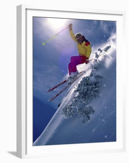 Bright Ski Scene-null-Framed Premium Photographic Print