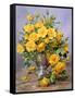 Bright Smile - Roses in a Silver Vase-Albert Williams-Framed Stretched Canvas