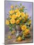 Bright Smile - Roses in a Silver Vase-Albert Williams-Mounted Giclee Print