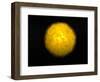 Bright Sun Shining in the Universe with Starry Background-null-Framed Art Print