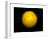 Bright Sun Shining in the Universe with Starry Background-null-Framed Art Print