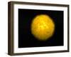 Bright Sun Shining in the Universe with Starry Background-null-Framed Art Print