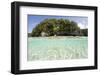 Bright Sunlight Dances across a Shallow Sand Seafloor in Palau's Lagoon-Stocktrek Images-Framed Photographic Print