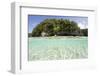 Bright Sunlight Dances across a Shallow Sand Seafloor in Palau's Lagoon-Stocktrek Images-Framed Photographic Print