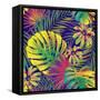 Bright Tropical Pattern with Exotic Fronds-Andriy Lipkan-Framed Stretched Canvas