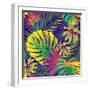 Bright Tropical Pattern with Exotic Fronds-Andriy Lipkan-Framed Art Print