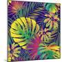 Bright Tropical Pattern with Exotic Fronds-Andriy Lipkan-Mounted Art Print