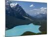 Bright Turquoise Colored Peyto Lake from the Bow Summit in Banff National Park, Canada.-Howard Newcomb-Mounted Photographic Print