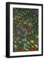 Bright Wildflower Field II-Megan Meagher-Framed Art Print