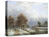 Bright Winter's Day-Gerardus Hendriks-Stretched Canvas