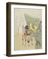 Bright Yellow Canary Bird, C. 1820-Ryuryukyo Shinsai-Framed Giclee Print