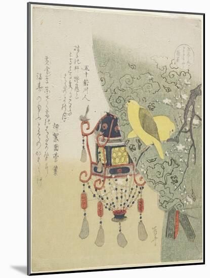 Bright Yellow Canary Bird, C. 1820-Ryuryukyo Shinsai-Mounted Giclee Print