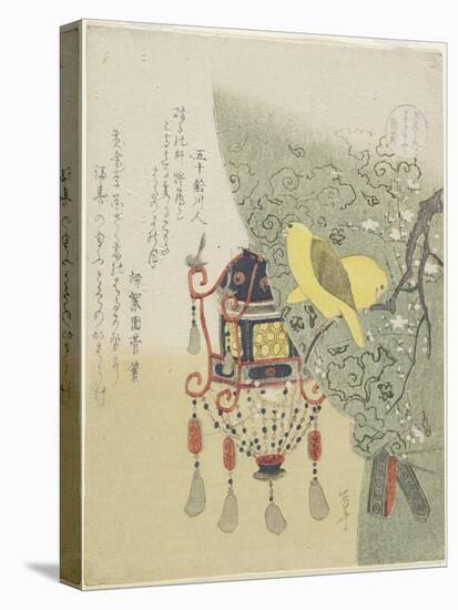 Bright Yellow Canary Bird, C. 1820-Ryuryukyo Shinsai-Stretched Canvas