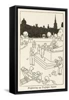 Brightening Up Trafalgar Square-William Heath Robinson-Framed Stretched Canvas