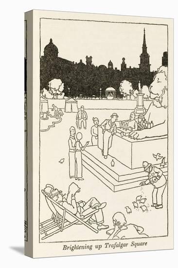 Brightening Up Trafalgar Square-William Heath Robinson-Stretched Canvas