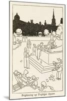 Brightening Up Trafalgar Square-William Heath Robinson-Mounted Art Print