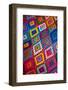 Brightly Colored Embroidered Textile-Julie Eggers-Framed Photographic Print