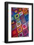 Brightly Colored Embroidered Textile-Julie Eggers-Framed Photographic Print