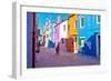 Brightly Colored Houses in Burano, Italy-Steven Boone-Framed Photographic Print