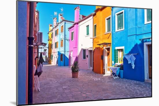 Brightly Colored Houses in Burano, Italy-Steven Boone-Mounted Photographic Print