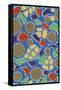 Brightly Colored Mosaic Pattern-Found Image Press-Framed Stretched Canvas