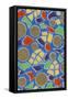 Brightly Colored Mosaic Pattern-Found Image Press-Framed Stretched Canvas