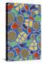 Brightly Colored Mosaic Pattern-Found Image Press-Stretched Canvas