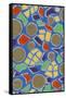 Brightly Colored Mosaic Pattern-Found Image Press-Framed Stretched Canvas