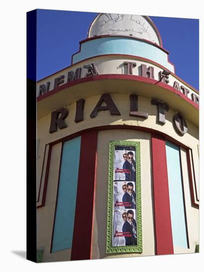 Brightly Coloured Art Deco Cinema-Theatre Rialto on Rue Mohammed Qorri-Julian Love-Stretched Canvas