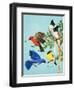 Brightly Coloured Birds-R. B. Davis-Framed Giclee Print