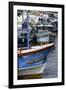 Brightly Coloured Fishing Boat at Negombo Lagoon, Negombo, Sri Lanka, Asia-John Woodworth-Framed Photographic Print