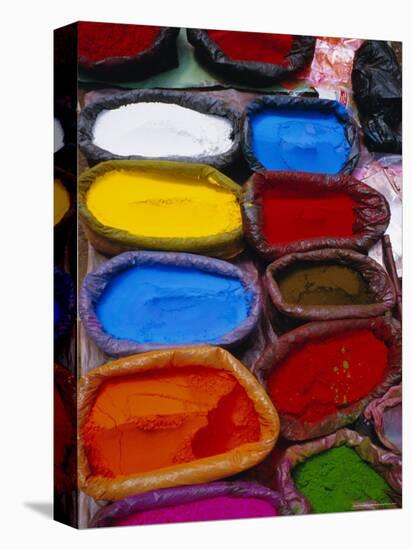 Brightly Coloured Powder for Offerings, Kathmandu, Kathmandu Valley, Nepal, Asia-Bruno Morandi-Stretched Canvas