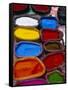 Brightly Coloured Powder for Offerings, Kathmandu, Kathmandu Valley, Nepal, Asia-Bruno Morandi-Framed Stretched Canvas