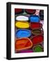 Brightly Coloured Powder for Offerings, Kathmandu, Kathmandu Valley, Nepal, Asia-Bruno Morandi-Framed Photographic Print