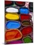 Brightly Coloured Powder for Offerings, Kathmandu, Kathmandu Valley, Nepal, Asia-Bruno Morandi-Mounted Photographic Print