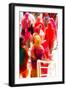 Brightly coloured saris (clothing) and veils, blurred in motion, India-James Strachan-Framed Photographic Print